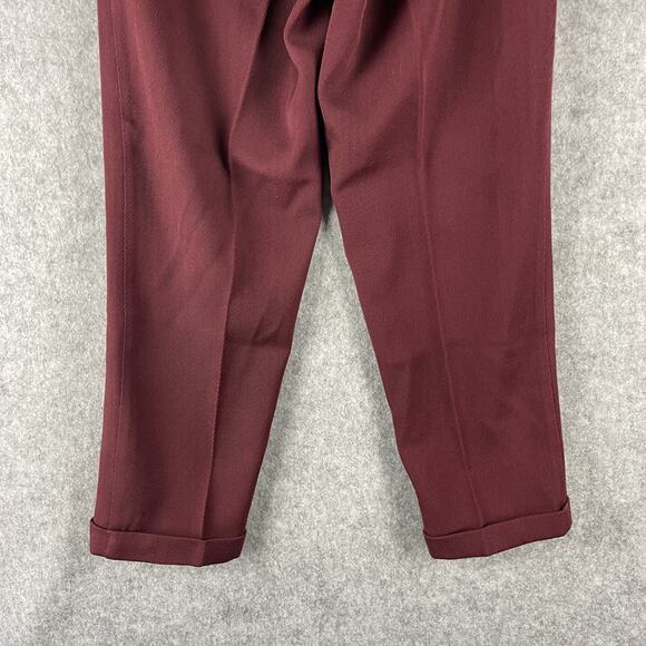 Versus Versace Wool Trouser Pants Mens US 34x29 Burgundy Cuffed Italy Made - Picture 9 of 14